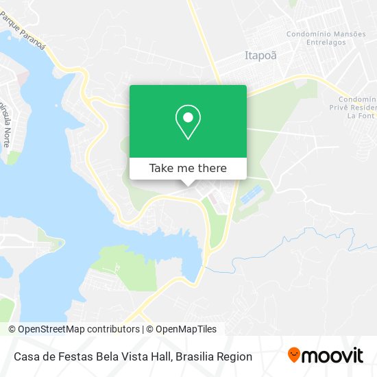 Casa de Festas Bela Vista Hall map