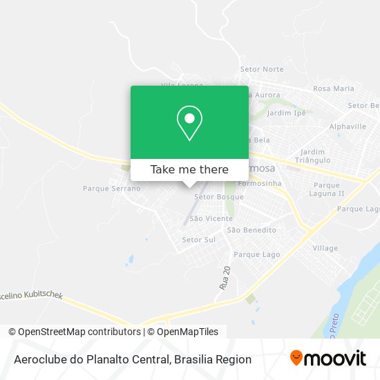 Aeroclube do Planalto Central map