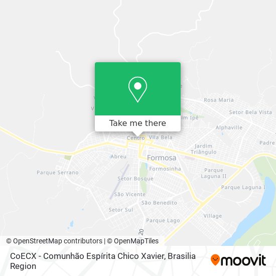 CoECX - Comunhão Espírita Chico Xavier map