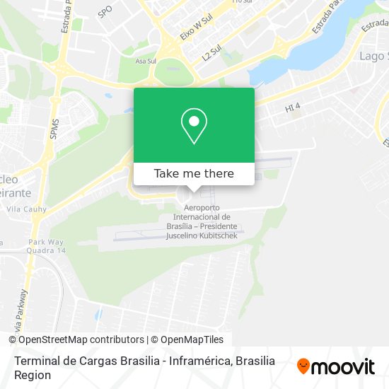 Terminal de Cargas Brasilia - Inframérica map