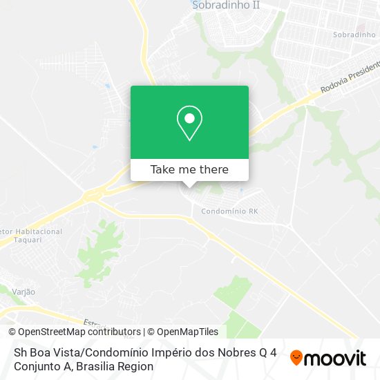 Sh Boa Vista / Condomínio Império dos Nobres Q 4 Conjunto A map