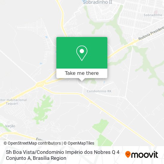 Mapa Sh Boa Vista / Condomínio Império dos Nobres Q 4 Conjunto A