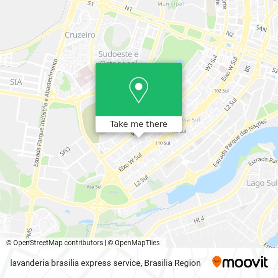 lavanderia brasilia express service map