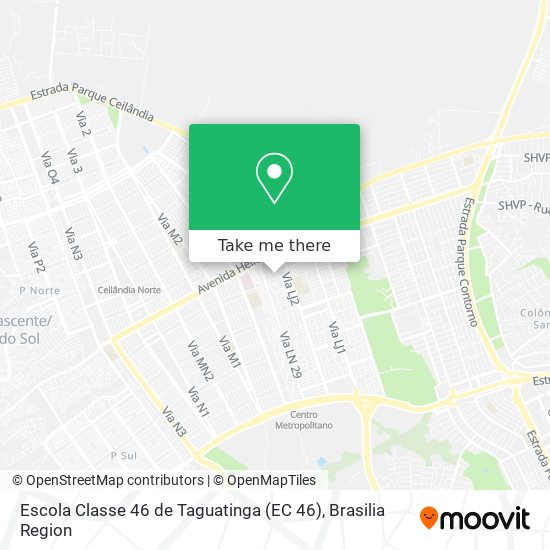 Mapa Escola Classe 46 de Taguatinga (EC 46)