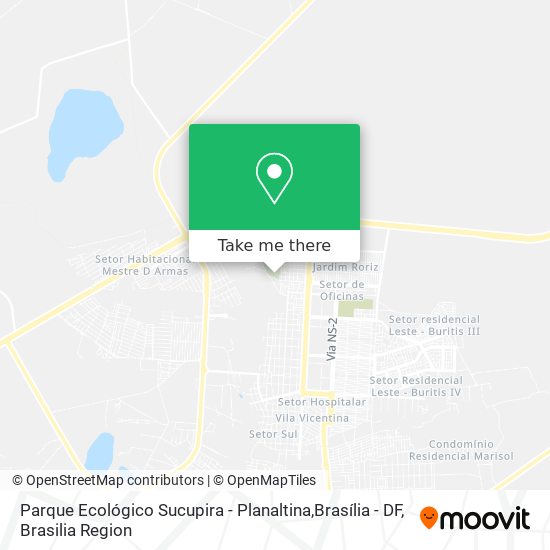 Mapa Parque Ecológico Sucupira - Planaltina,Brasília - DF