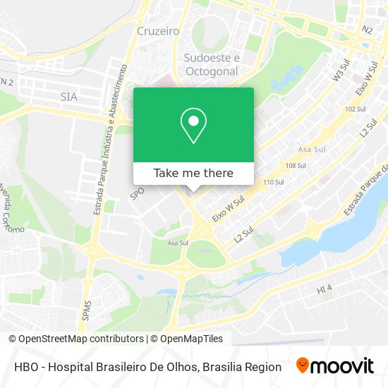 HBO - Hospital Brasileiro De Olhos map