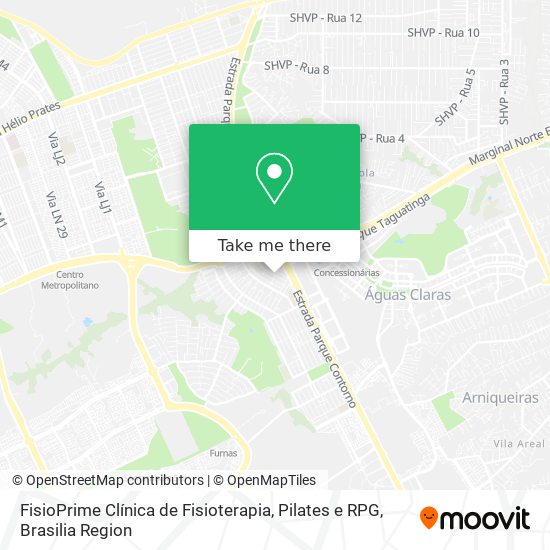 FisioPrime Clínica de Fisioterapia, Pilates e RPG map