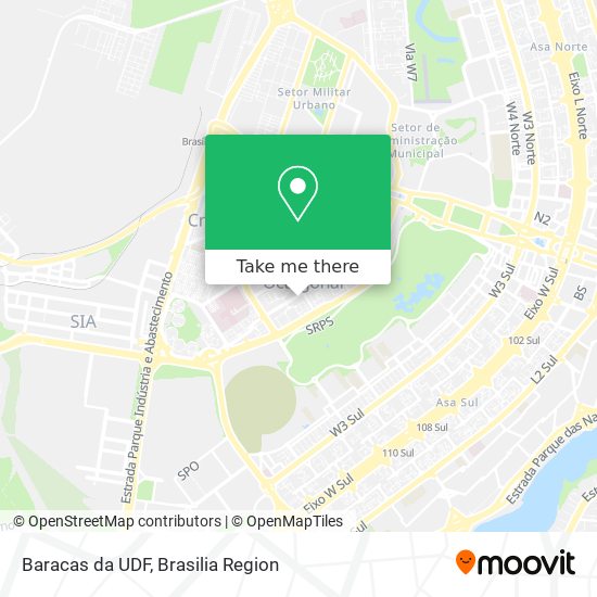 Baracas da UDF map