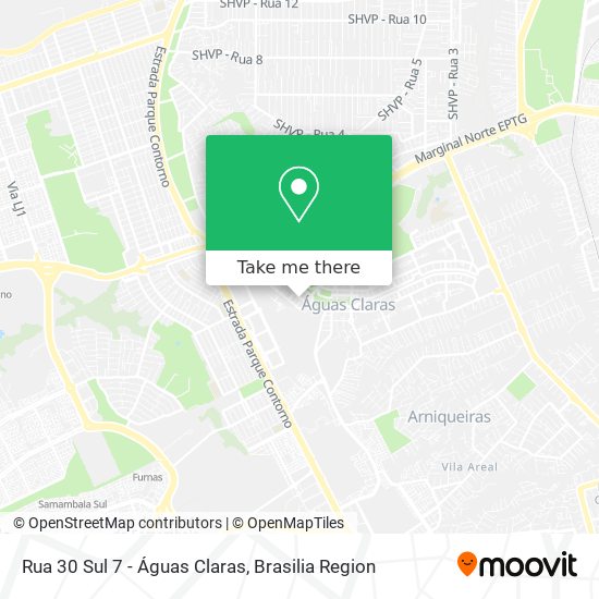 Rua 30 Sul 7 - Águas Claras map