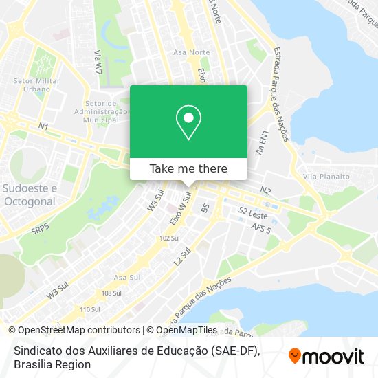 Sindicato dos Auxiliares de Educação (SAE-DF) map