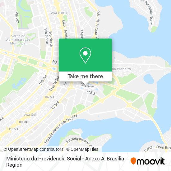 Ministério da Previdência Social - Anexo A map