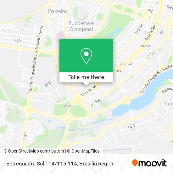 Entrequadra Sul 114/115 114 map