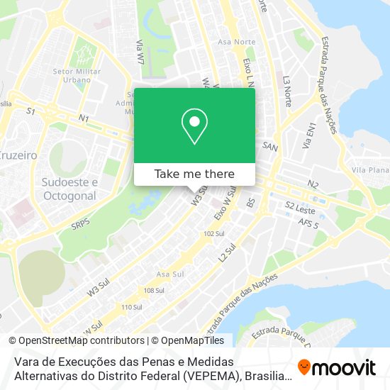 Vara de Execuções das Penas e Medidas Alternativas do Distrito Federal (VEPEMA) map