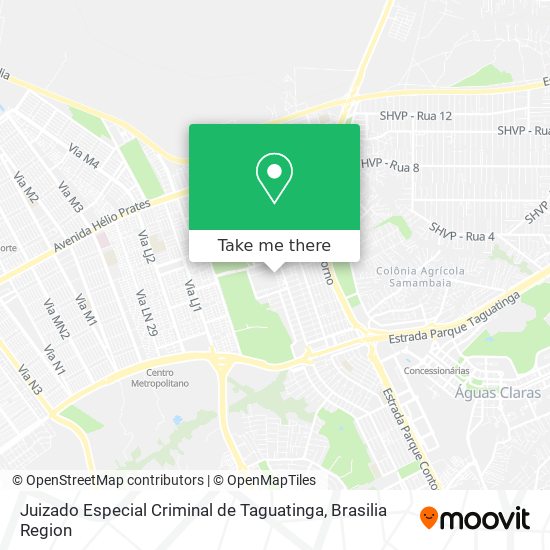 Mapa Juizado Especial Criminal de Taguatinga