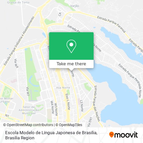 Escola Modelo de Língua Japonesa de Brasília map