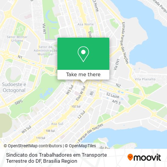 Sindicato dos Trabalhadores em Transporte Terrestre do DF map