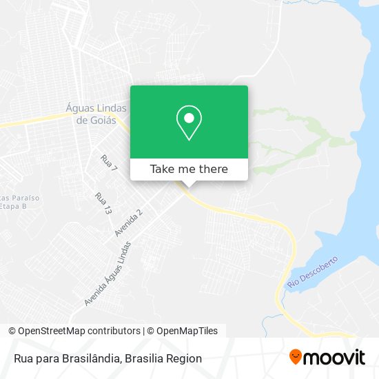 Rua para Brasilândia map