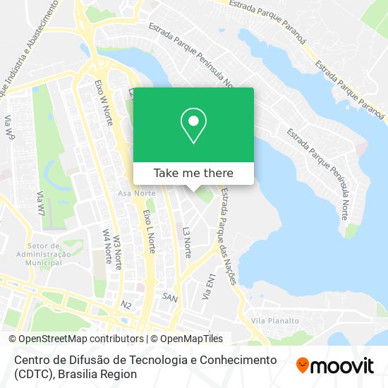 Mapa Centro de Difusão de Tecnologia e Conhecimento (CDTC)