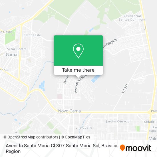 Avenida Santa Maria Cl 307 Santa Maria Sul map