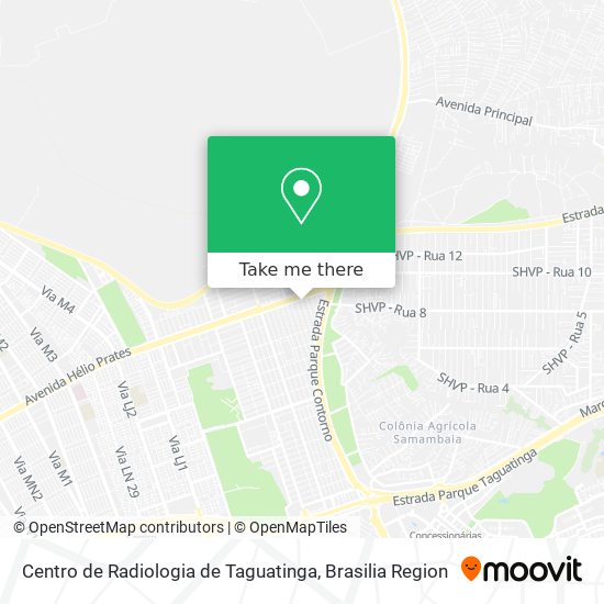 Mapa Centro de Radiologia de Taguatinga