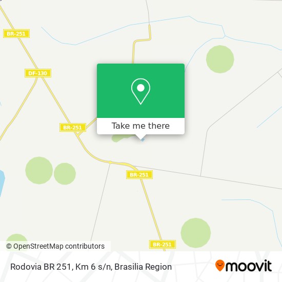 Rodovia BR 251, Km 6 s/n map