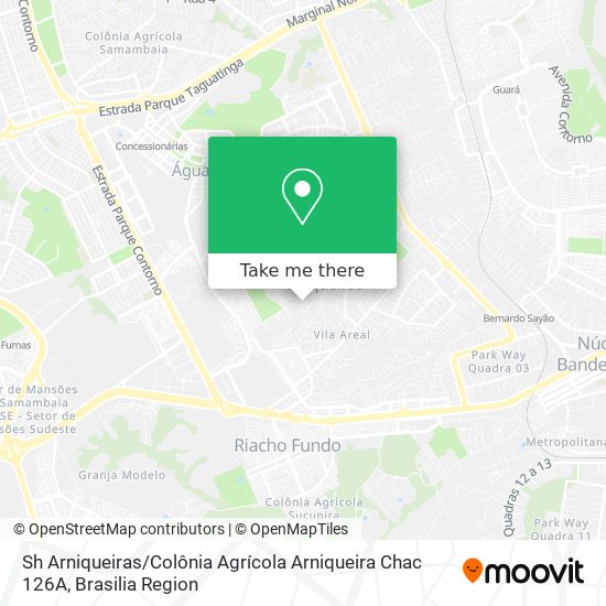 Sh Arniqueiras / Colônia Agrícola Arniqueira Chac 126A map