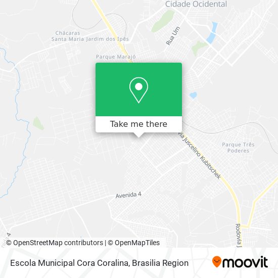 Mapa Escola Municipal Cora Coralina