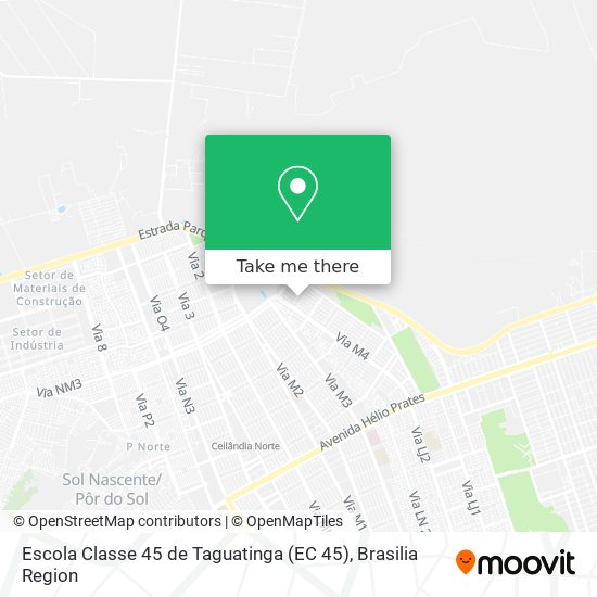 Mapa Escola Classe 45 de Taguatinga (EC 45)