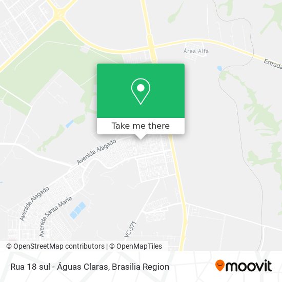 Rua 18 sul - Águas Claras map