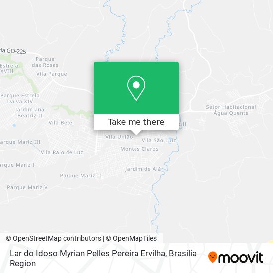 Mapa Lar do Idoso Myrian Pelles Pereira Ervilha