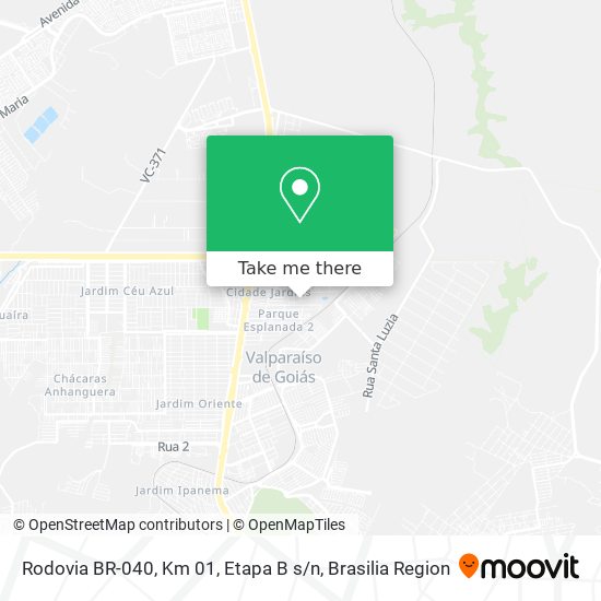 Rodovia BR-040, Km 01, Etapa B s / n map