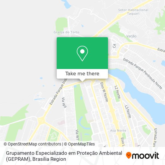 Grupamento Especializado em Proteção Ambiental (GEPRAM) map