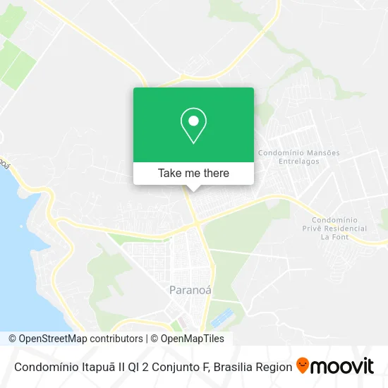 Mapa Condomínio Itapuã II Ql 2 Conjunto F