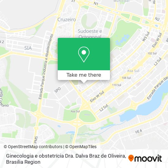 Ginecologia e obstetrícia Dra. Dalva Braz de Oliveira map