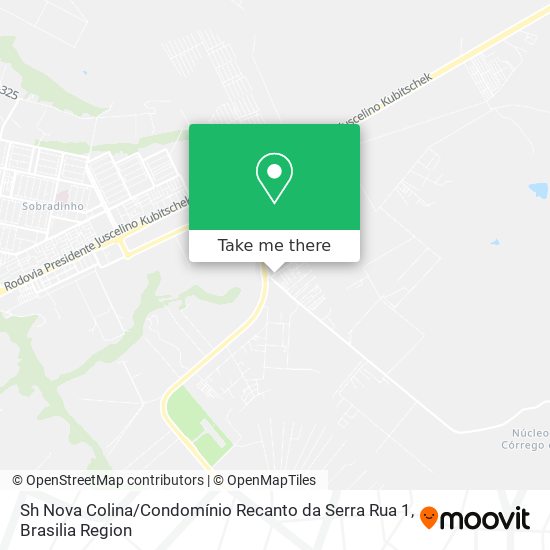 Sh Nova Colina / Condomínio Recanto da Serra Rua 1 map