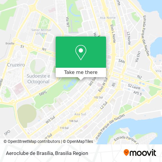 Aeroclube de Brasília map