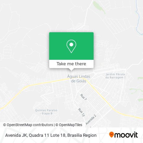 Avenida JK, Quadra 11 Lote 18 map