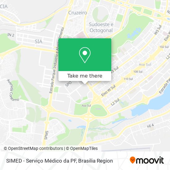 SIMED - Serviço Médico da PF map