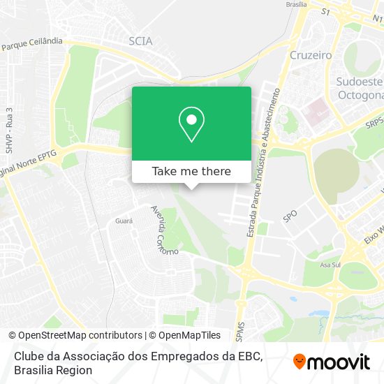 Clube da Associação dos Empregados da EBC map