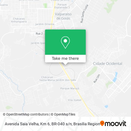 Avenida Saia Velha, Km 6, BR-040 s / n map