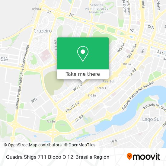 Quadra Shigs 711 Bloco O 12 map
