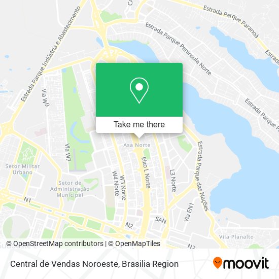 Central de Vendas Noroeste map