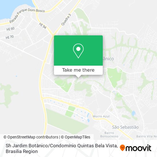 Mapa Sh Jardim Botânico / Condomínio Quintas Bela Vista