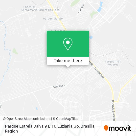 Parque Estrela Dalva 9 E 10 Luziania Go map