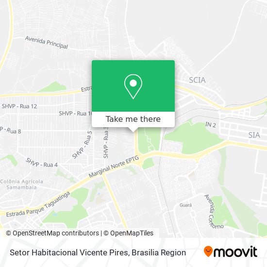 Setor Habitacional Vicente Pires map