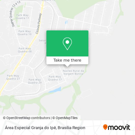 Área Especial Granja do Ipê map