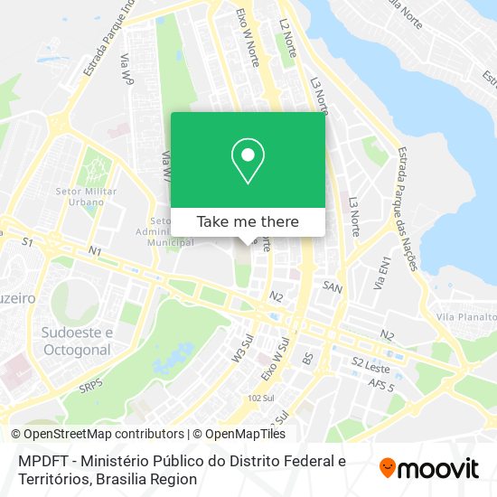 MPDFT - Ministério Público do Distrito Federal e Territórios map