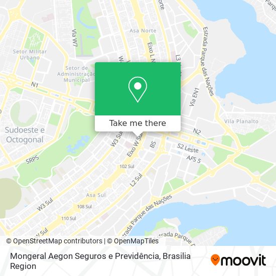 Mapa Mongeral Aegon Seguros e Previdência