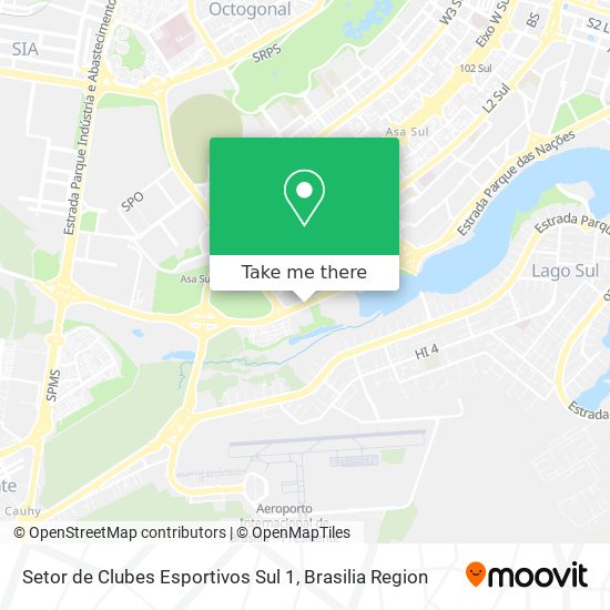 Setor de Clubes Esportivos Sul 1 map