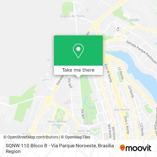 SQNW 110 Bloco B - Via Parque Noroeste map